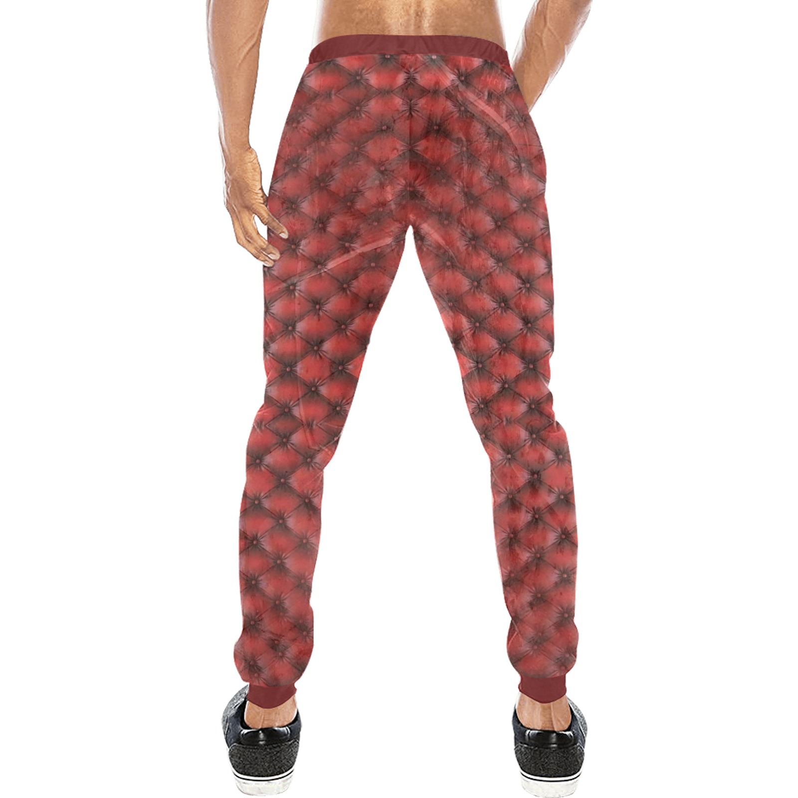 Leather Red Step by Artdream Men's All Over Print Sweatpants (Model L11)