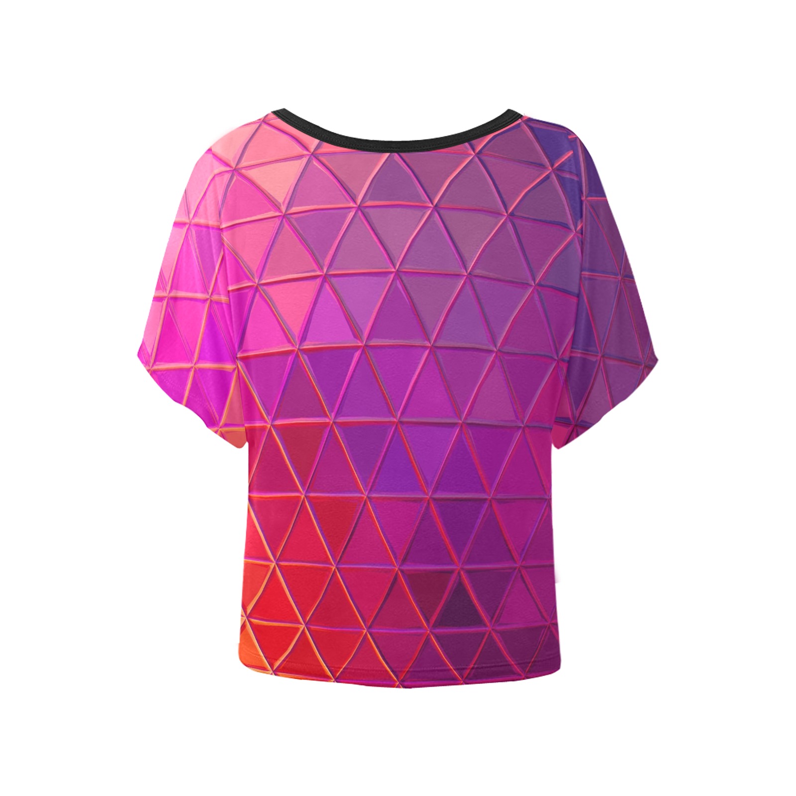 mosaic triangle 5 Women's Batwing-Sleeved Blouse T shirt (Model T44)