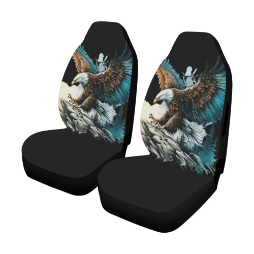 Watercolor Eagle Car Seat Cover Airbag Compatible (Set of 2)