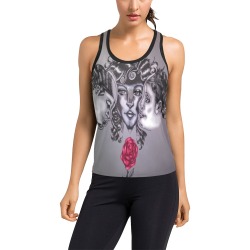 three sisters tank top Women's Racerback Tank Top (Model T60)