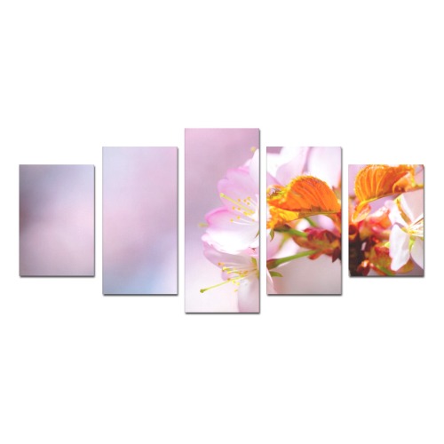 Sakura cherry blossom. The symbol of youth, beauty Canvas Print Sets D (No Frame)