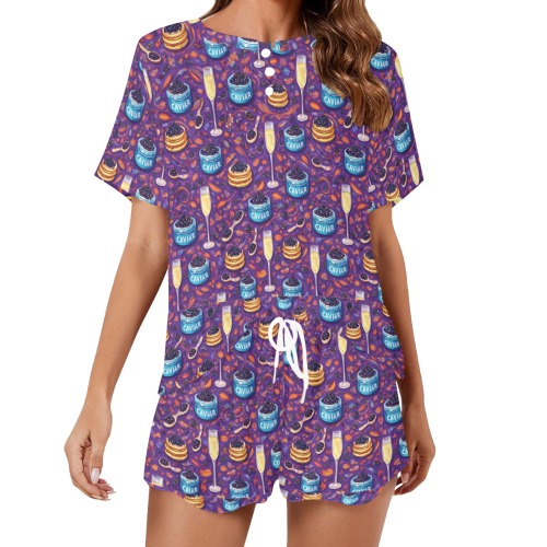 Caviar & Champagne - Purple Shorts Set - Core