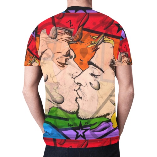 Men Gay Love by Nico Bielow New All Over Print T-shirt for Men (Model T45)
