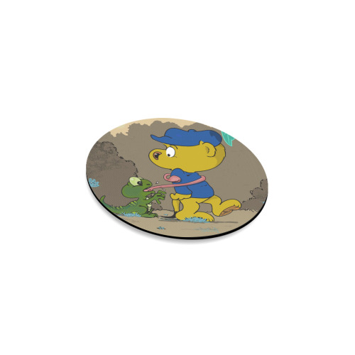 Ferald and The Baby Lizard Round Coaster