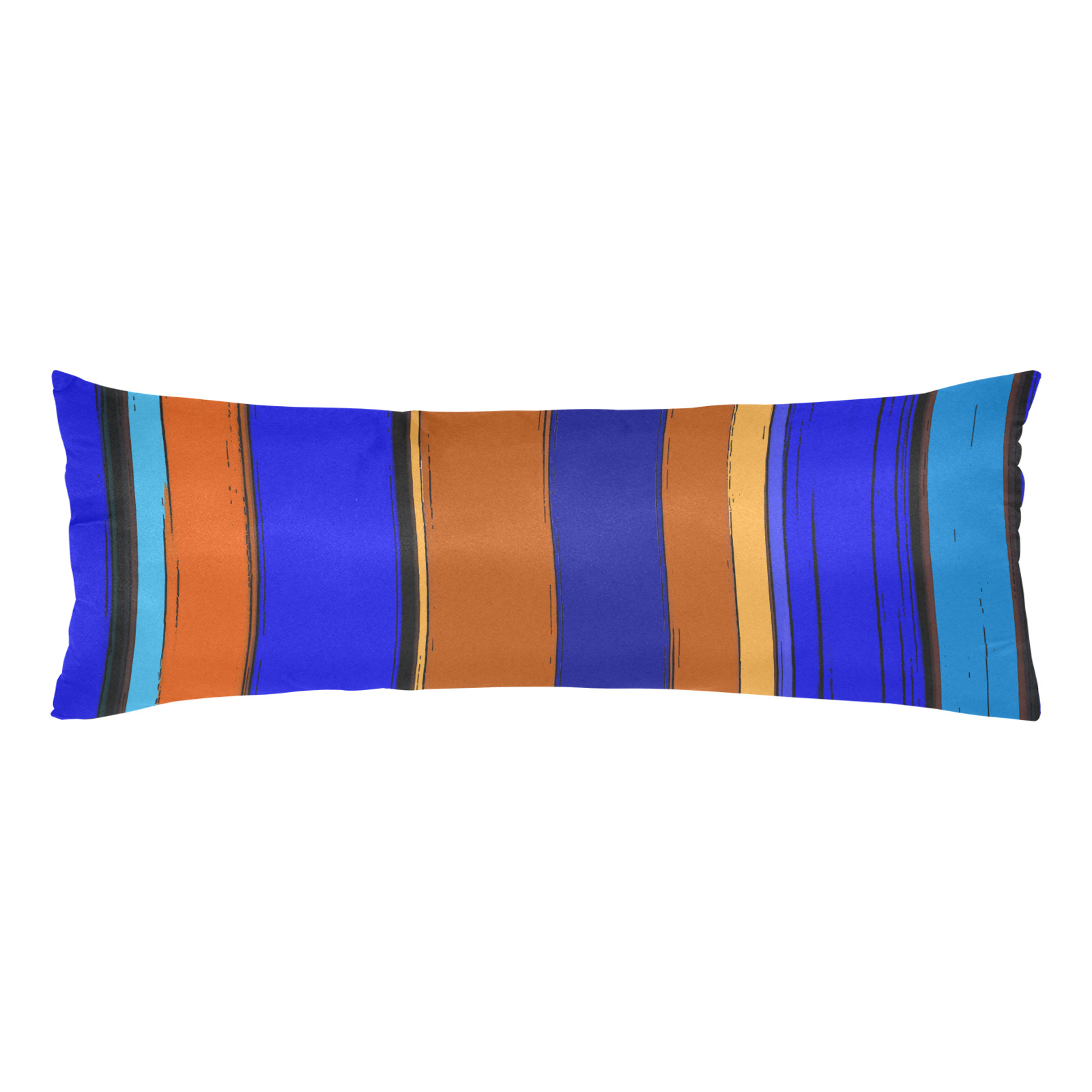 Abstract Blue And Orange 930 Body Pillow Case 20" x 54" (Two Sides)