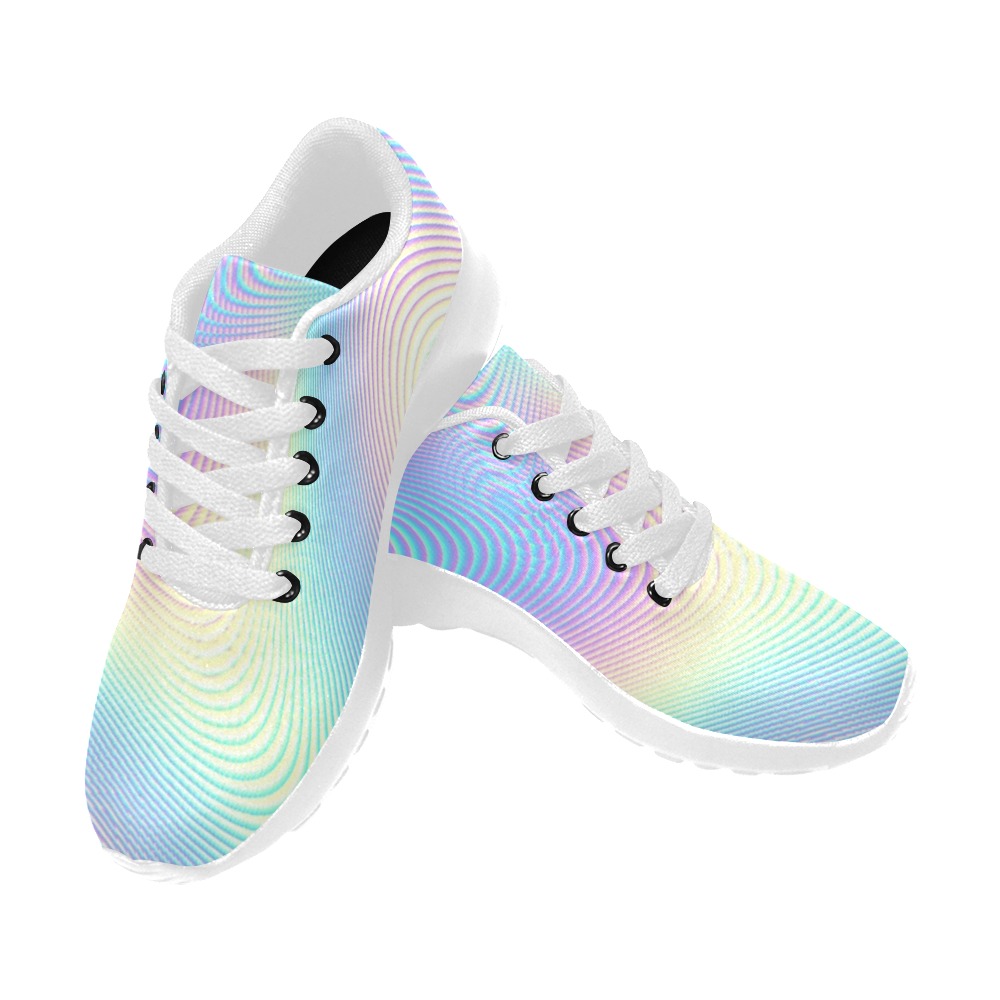 Holographic Rainbow Prints Men’s Running Shoes (Model 020)