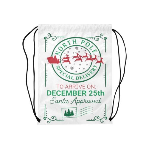Santa Gift Sack One Medium Drawstring Bag Model 1604 (Twin Sides) 13.8"(W) * 18.1"(H)