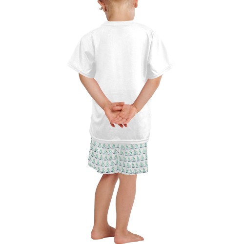 little girls white Little Girls' Short Pajama Set