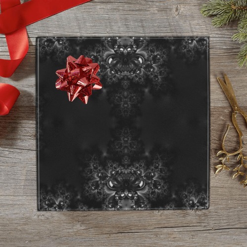 Frost at Midnight Fractal Gift Wrapping Paper 58"x 23" (2 Rolls)