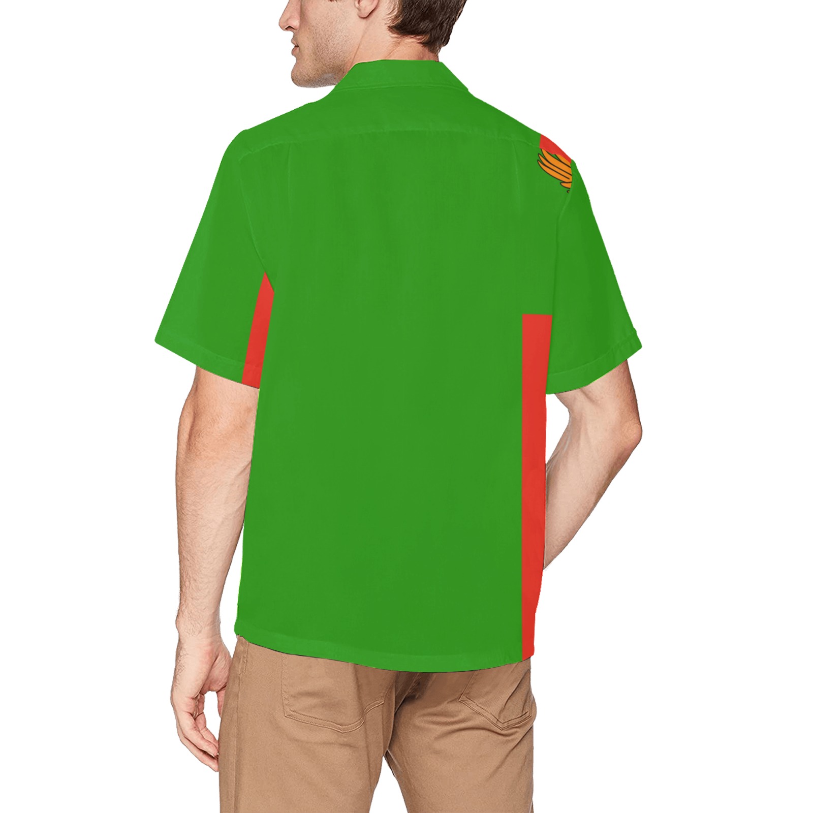Flag_of_Zambia.svg Hawaiian Shirt with Chest Pocket (Model T58)