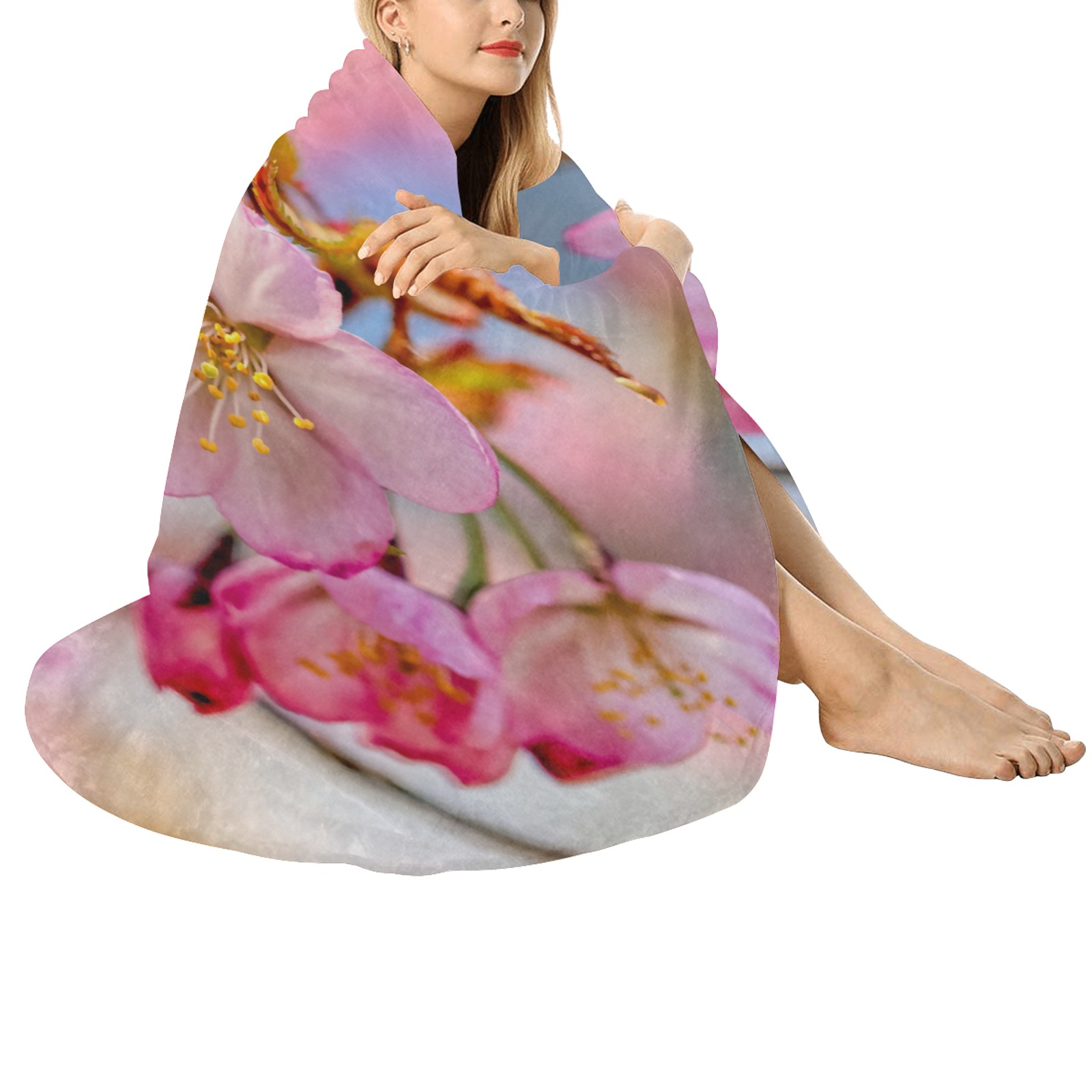 Chickens_Awd35179  Circular Micro Fleece Blanket 60