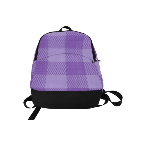 Ultraviolet Purple Plaid Fabric Backpack for Adult (Model 1659)