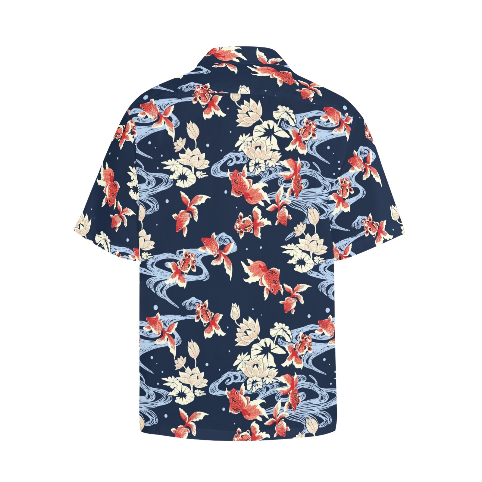 KOI FISH 002 Hawaiian Shirt with Chest Pocket (Model T58)
