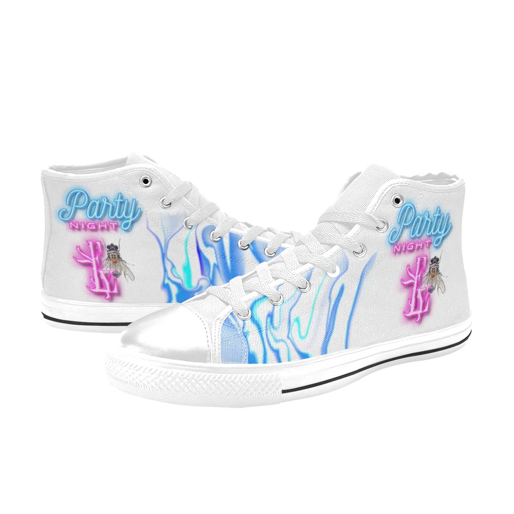 Party Night Collectable Fly Women's Classic High Top Canvas Shoes (Model 017)
