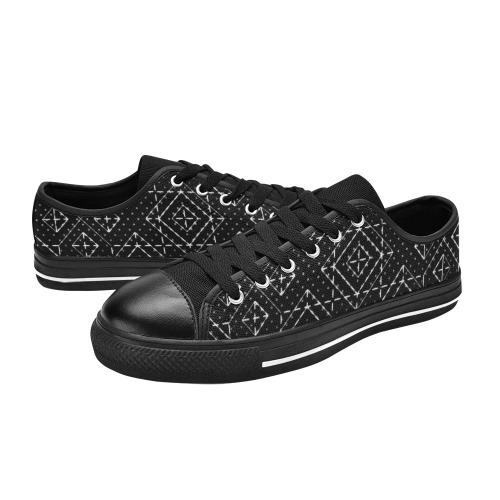 Black Diamond Casual Sneakers Men's Classic Canvas Shoes (Model 018)