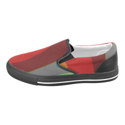 Colorful Abstract 118 Men's Slip-on Canvas Shoes (Model 019)