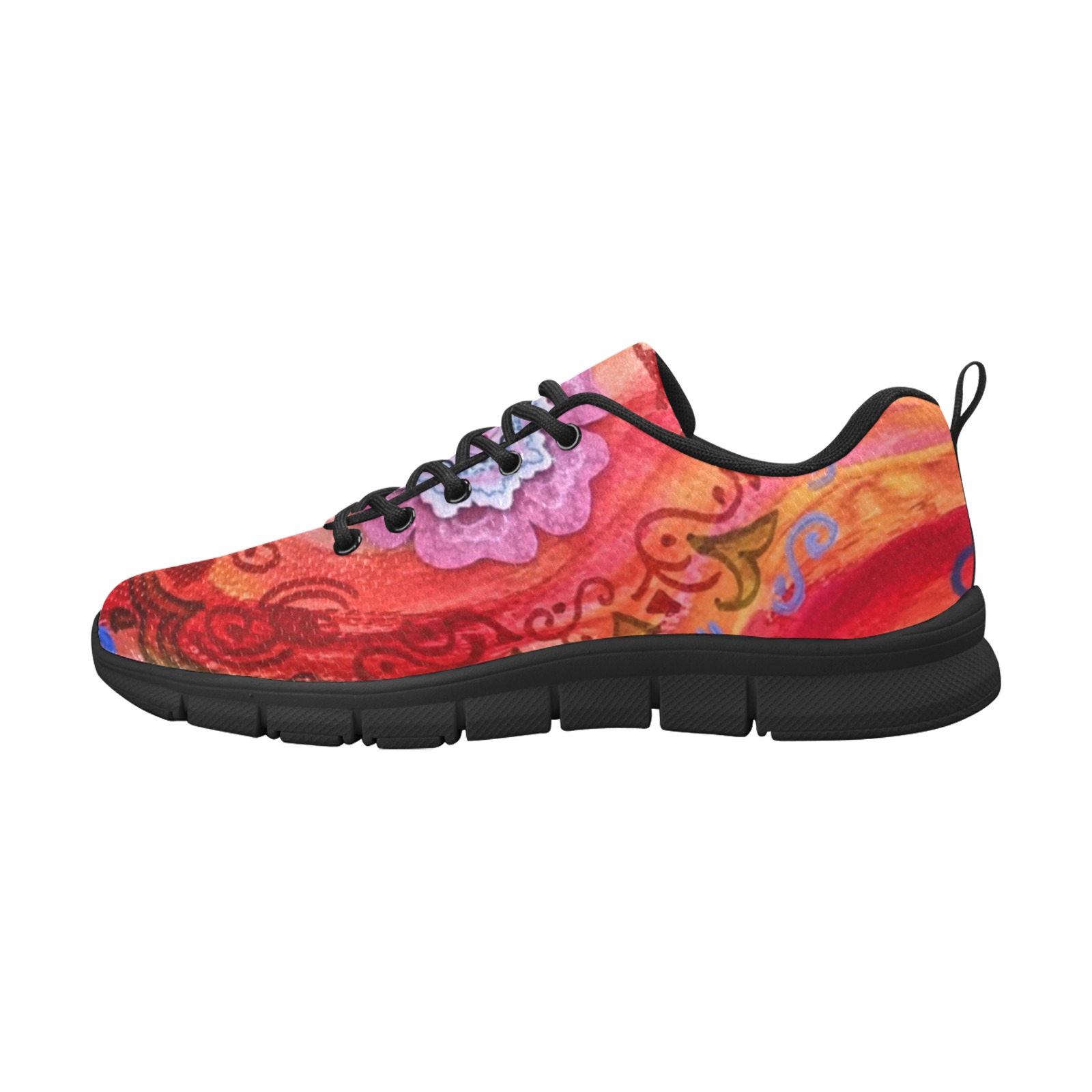 flame flora Women's Breathable Running Shoes (Model 055)
