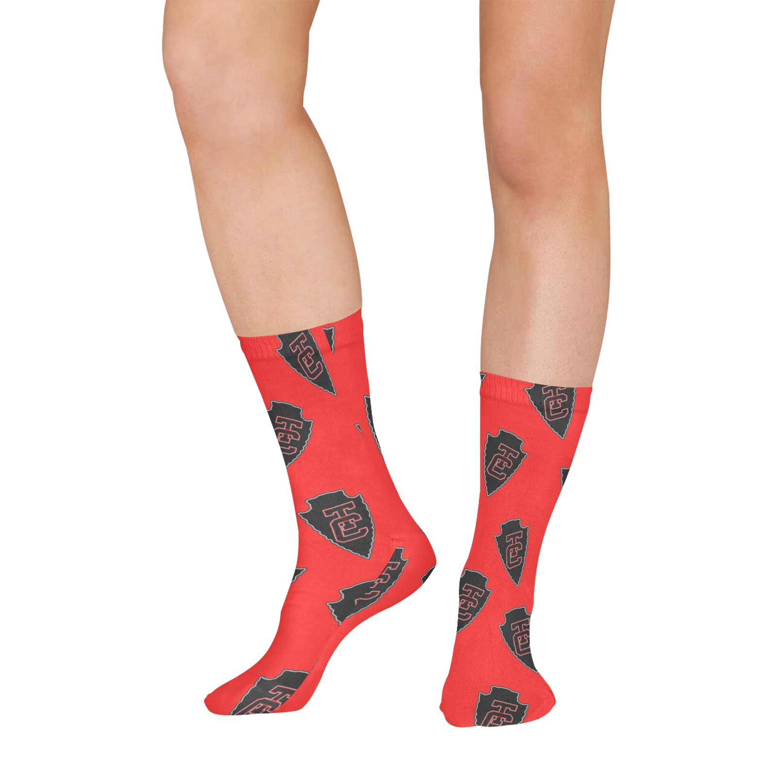 Sock it to me TC Red All Over Print Socks for Women