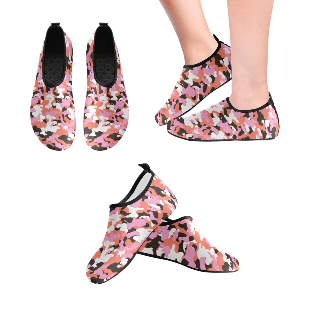 Modern camo texture_03P Women's Slip-On Water Shoes (Model 056)