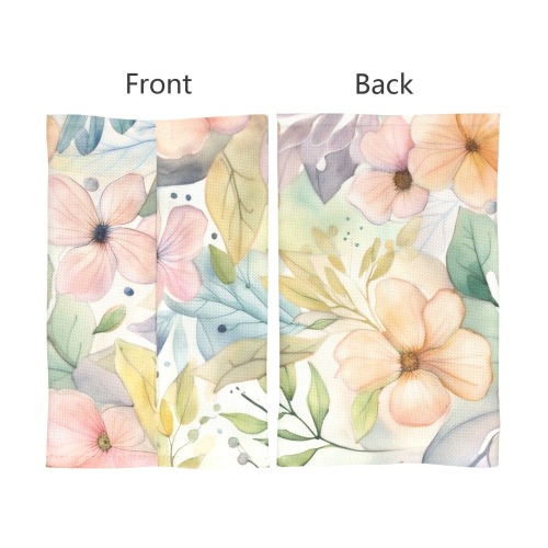 Watercolor Floral 1 Linen Tissue Box Cover