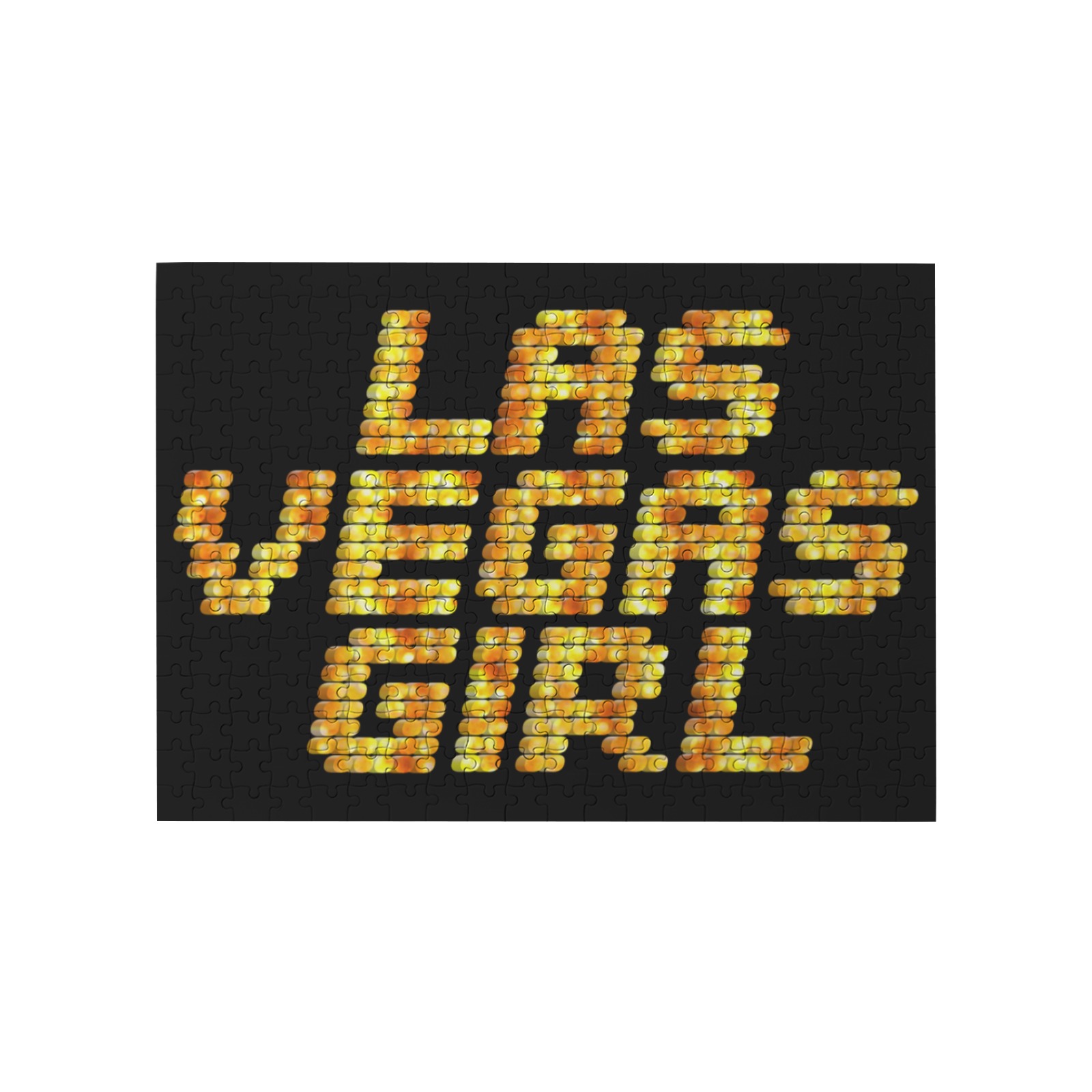 Las Vegas Girl Neon 300-Piece Wooden Jigsaw Puzzle (Horizontal)