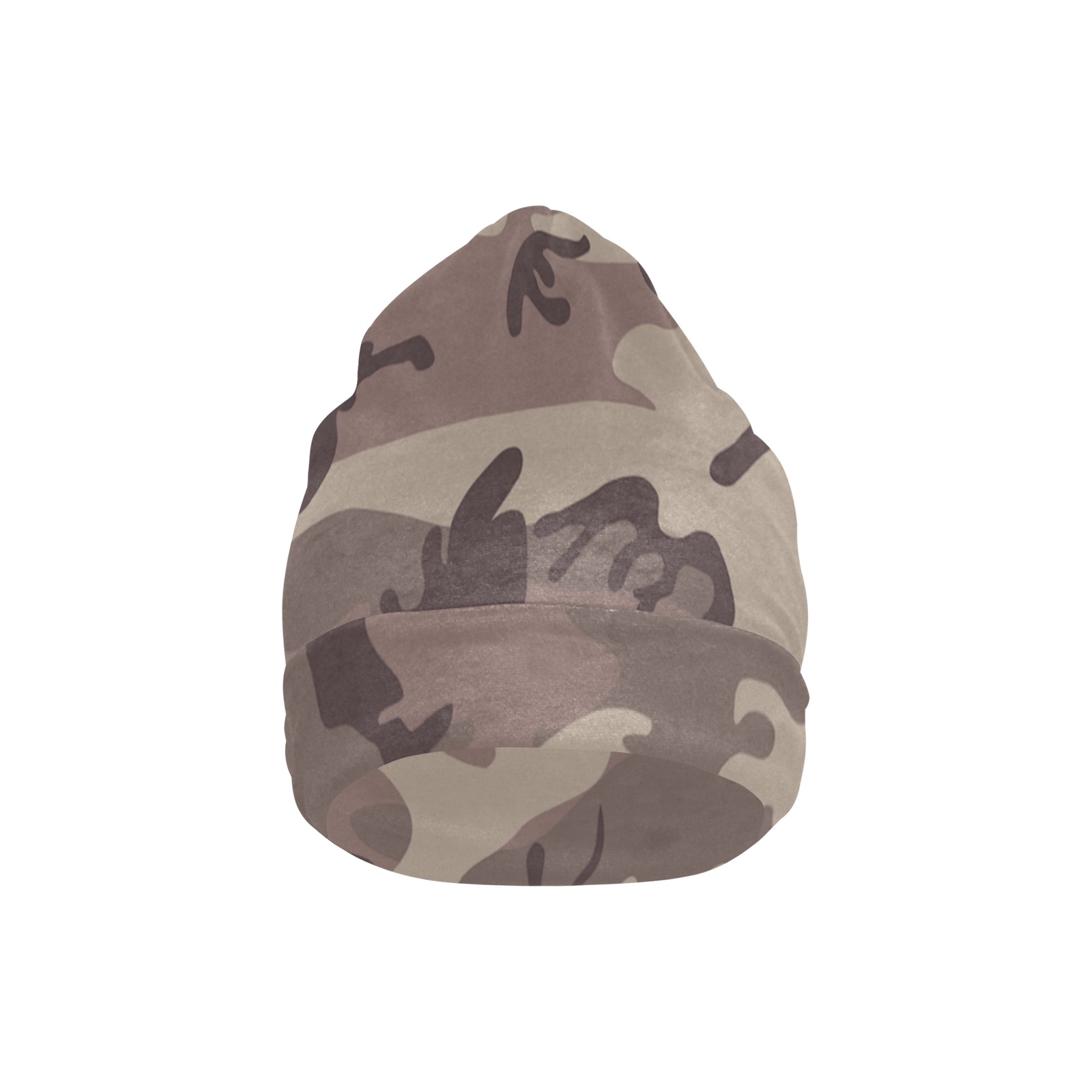 Camo Light Brown All Over Print Beanie for Kids