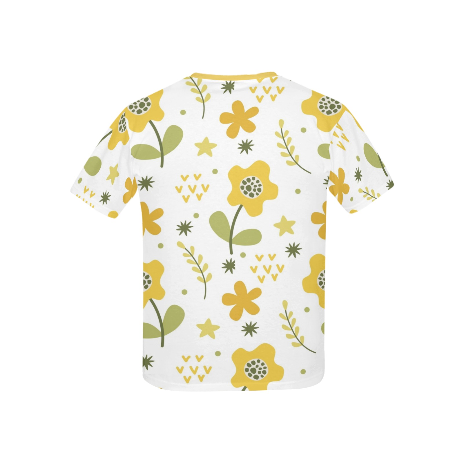 Yellow Flowers Kids' All Over Print T-shirt (USA Size) (Model T40)