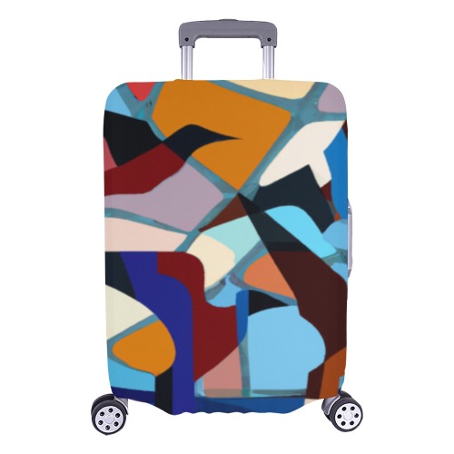 Birds flying over water Luggage Cover/Large 26"-28"