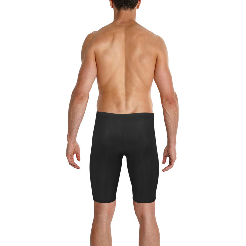 BLACK Men's Knee Length Swimming Trunks (Model L58)