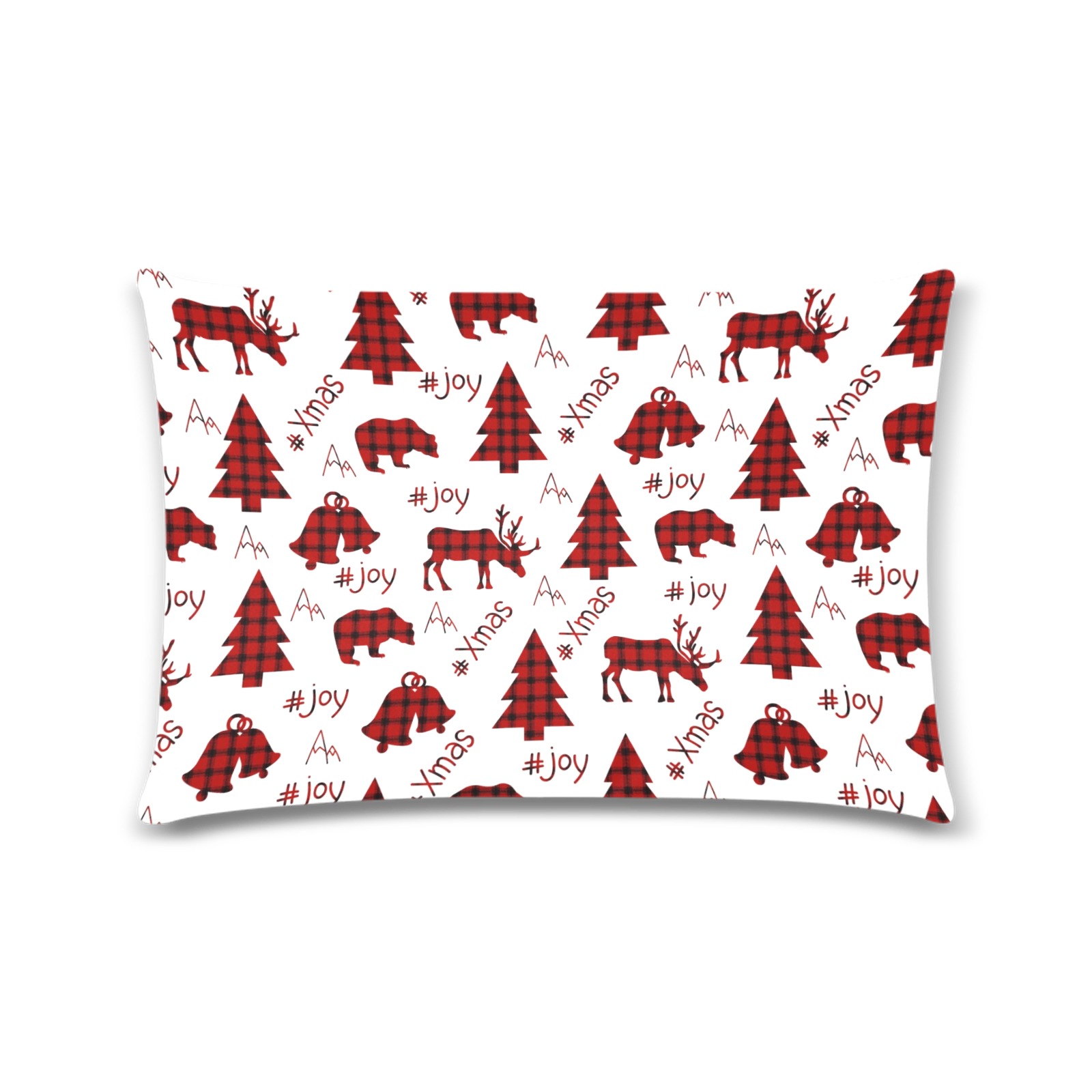 Christmas Custom Zippered Pillow Case 16"x24"(Twin Sides)