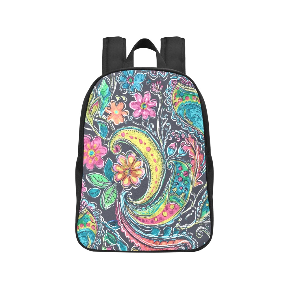 Paisley #1 Fabric School Backpack (Model 1682) (Medium)