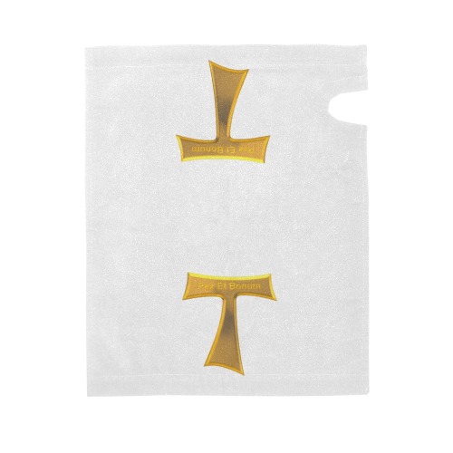 Franciscan Tau Cross Pax Et Bonum Gold  Metallic Mailbox Cover