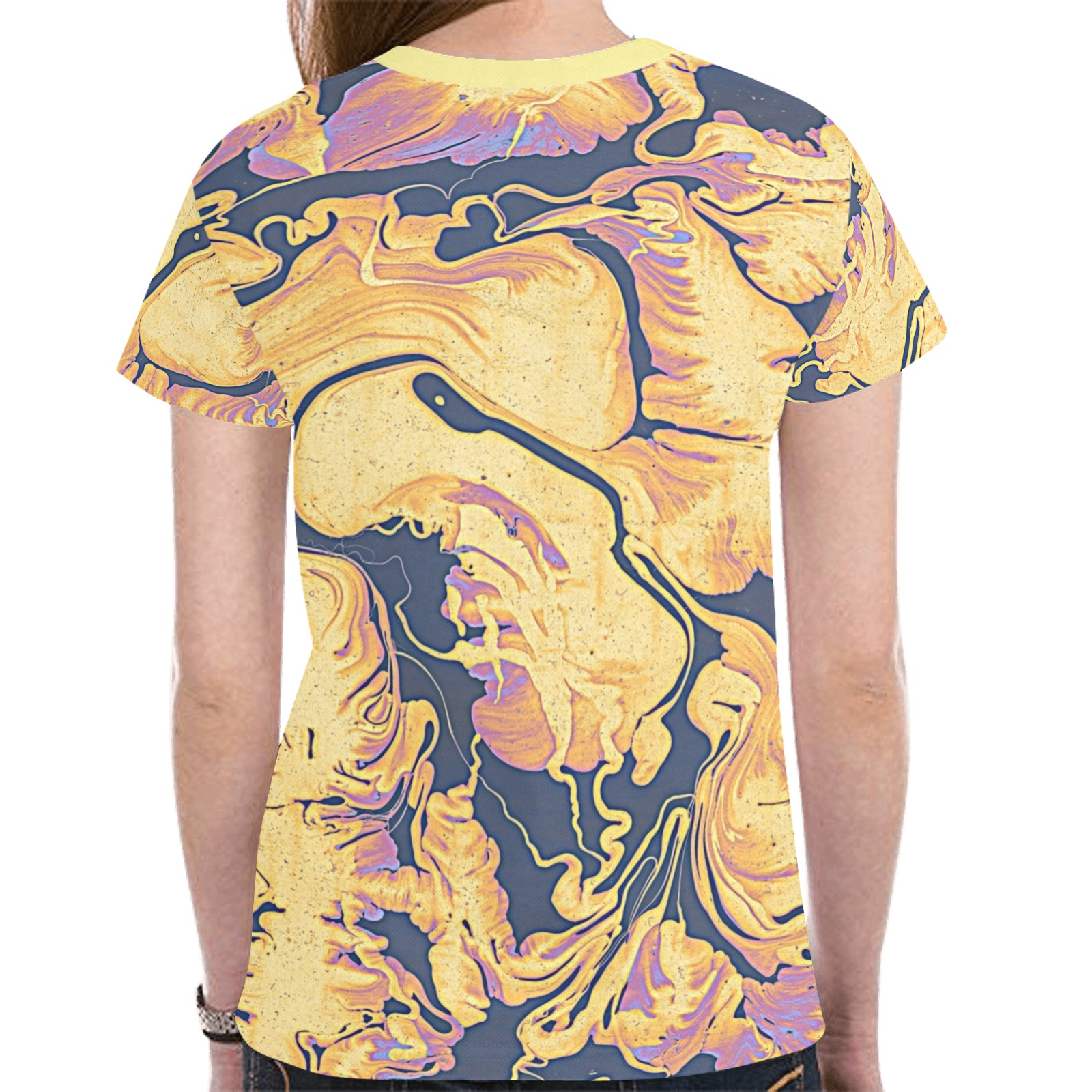 Melting Sun New All Over Print T-shirt for Women (Model T45)