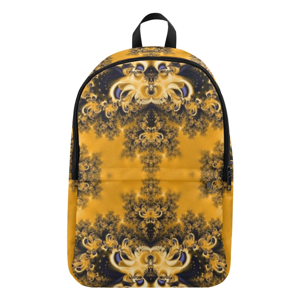 Golden Sun through the Trees Frost Fractal Fabric Backpack for Adult (Model 1659)