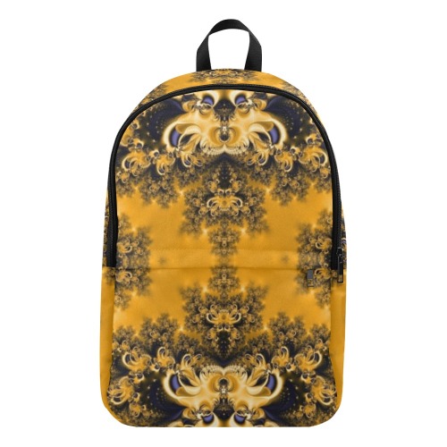 Golden Sun through the Trees Frost Fractal Fabric Backpack for Adult (Model 1659)