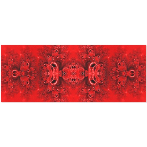 Fiery Red Rose Garden Frost Fractal Gift Wrapping Paper 58"x 23" (2 Rolls)