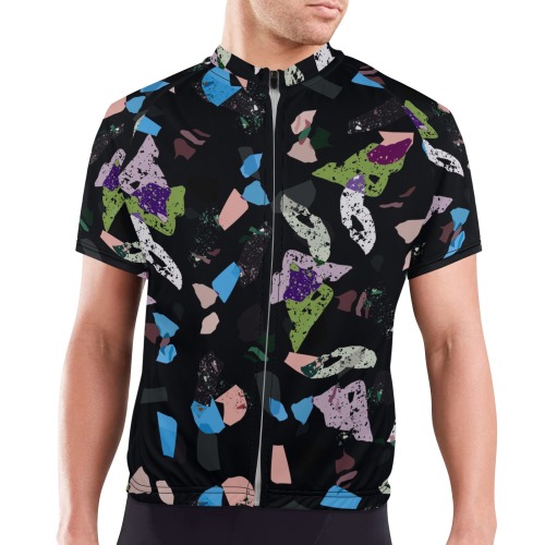 Dark abstract terrazzo