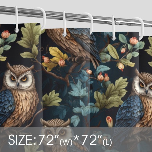 Treetop Owls Shower Curtain Shower Curtain 72" x 72"