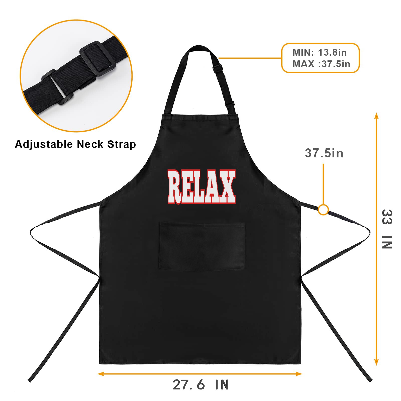 RELAX Waterproof Apron for Women (Vinyl Heat Transfer)