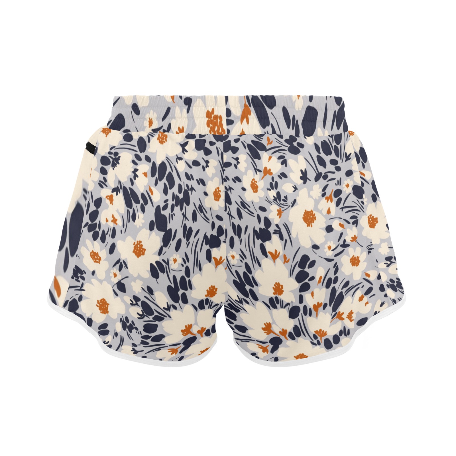 BW tropical floral Women's Sports Shorts (Model L61)