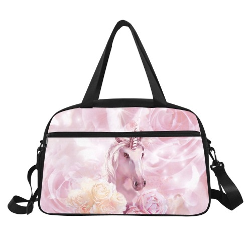 Unicorn and Pink Roses Fitness Handbag (Model 1671)