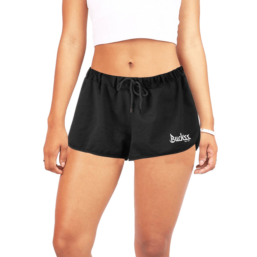 Buckss Womens shorts (Black) Women's All Over Print Relaxed Shorts (Model L19)