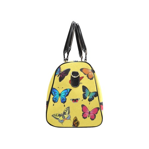 Butterflies travel bag (Yellow) New Waterproof Travel Bag/Small (Model 1639)