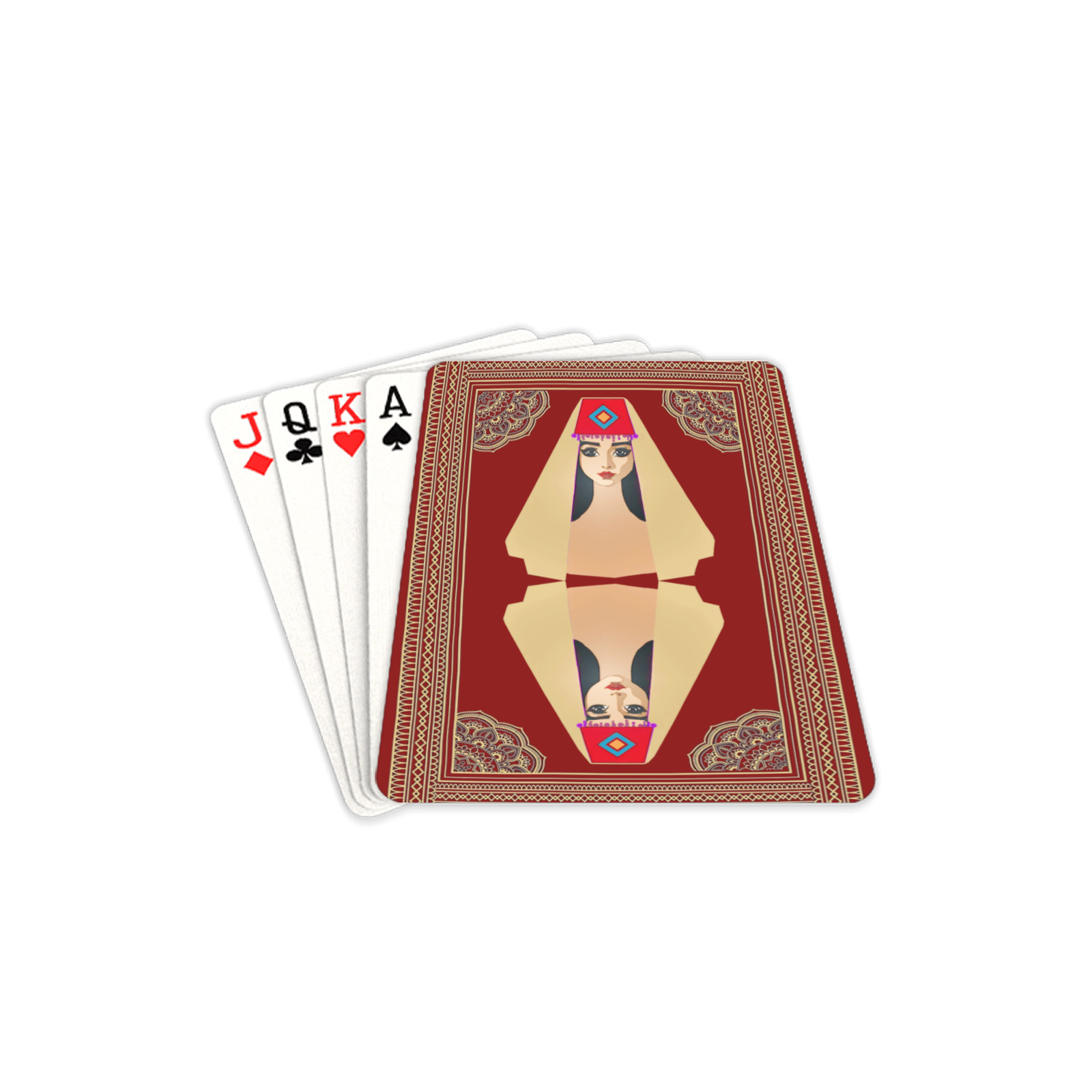 Armenian Girl Playing Card Playing Cards 2.5"x3.5"