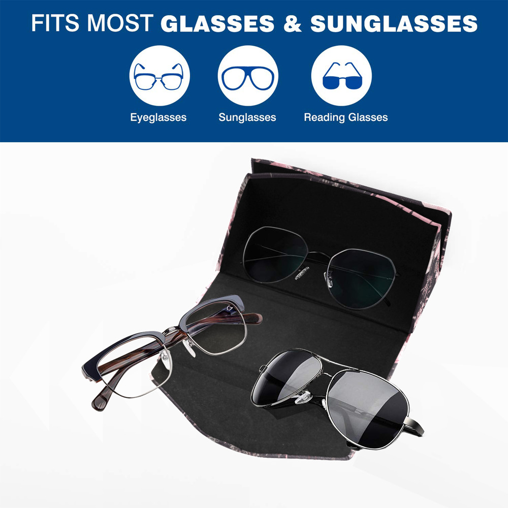 Pink shines in the dark Custom Foldable Glasses Case