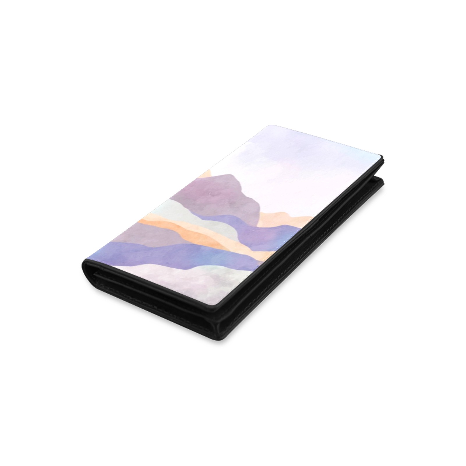 Modern landscape colorful mountains_23A Women's Leather Wallet (Model 1611)