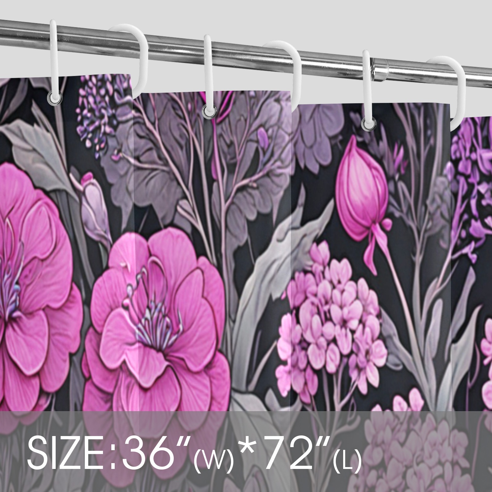 Fabulous Florals 40 Shower Curtain 36"x72"