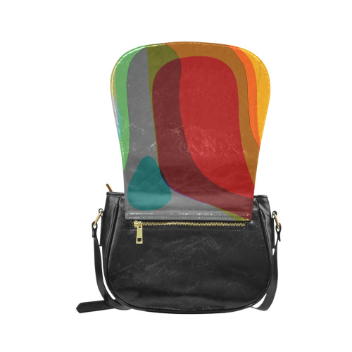 Colorful Abstract 118 Classic Saddle Bag/Small (Model 1648)