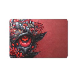 red eye Doormat 24"x16" (Black Base)