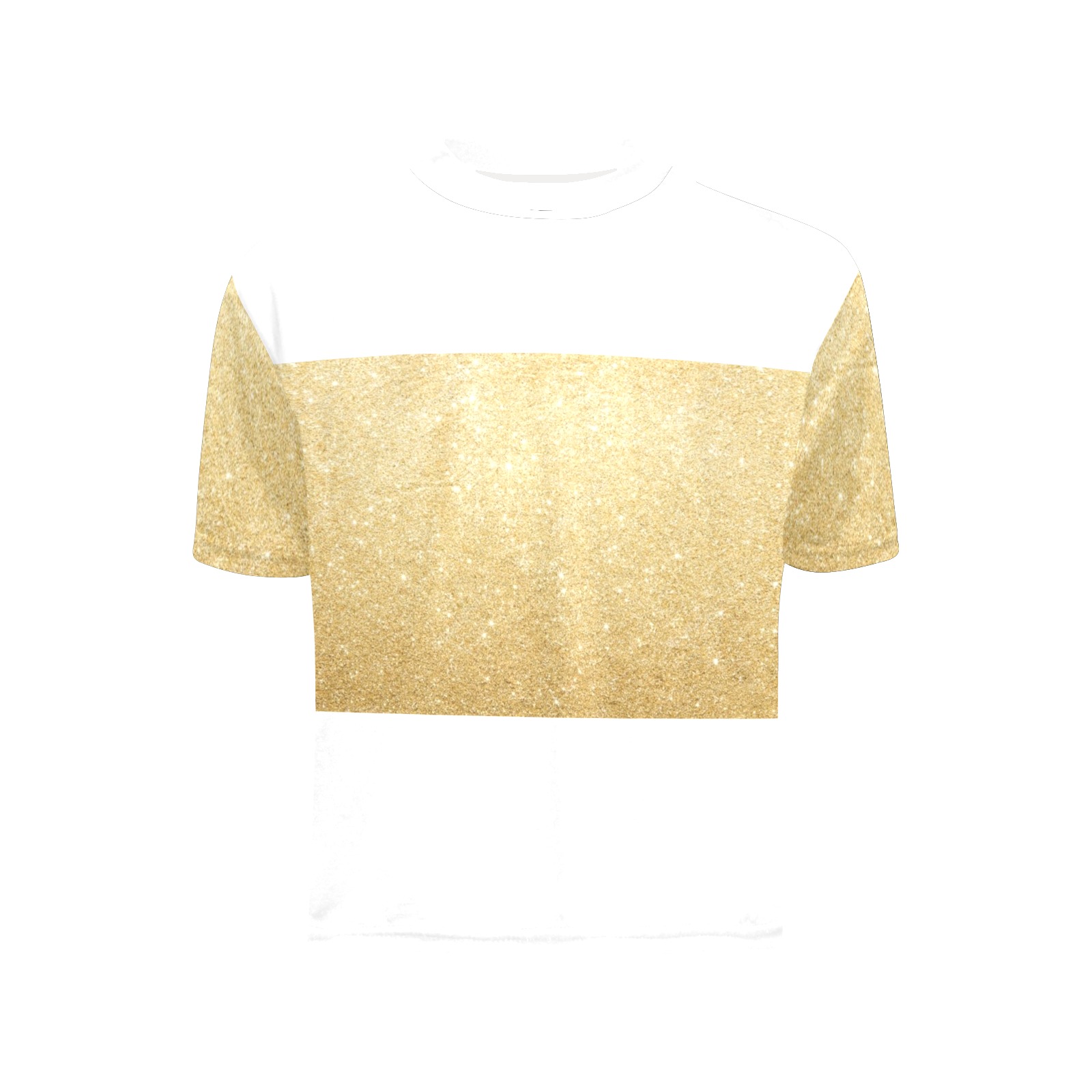 gold shirt Big Girls' All Over Print Crew Neck T-Shirt (Model T40-2)